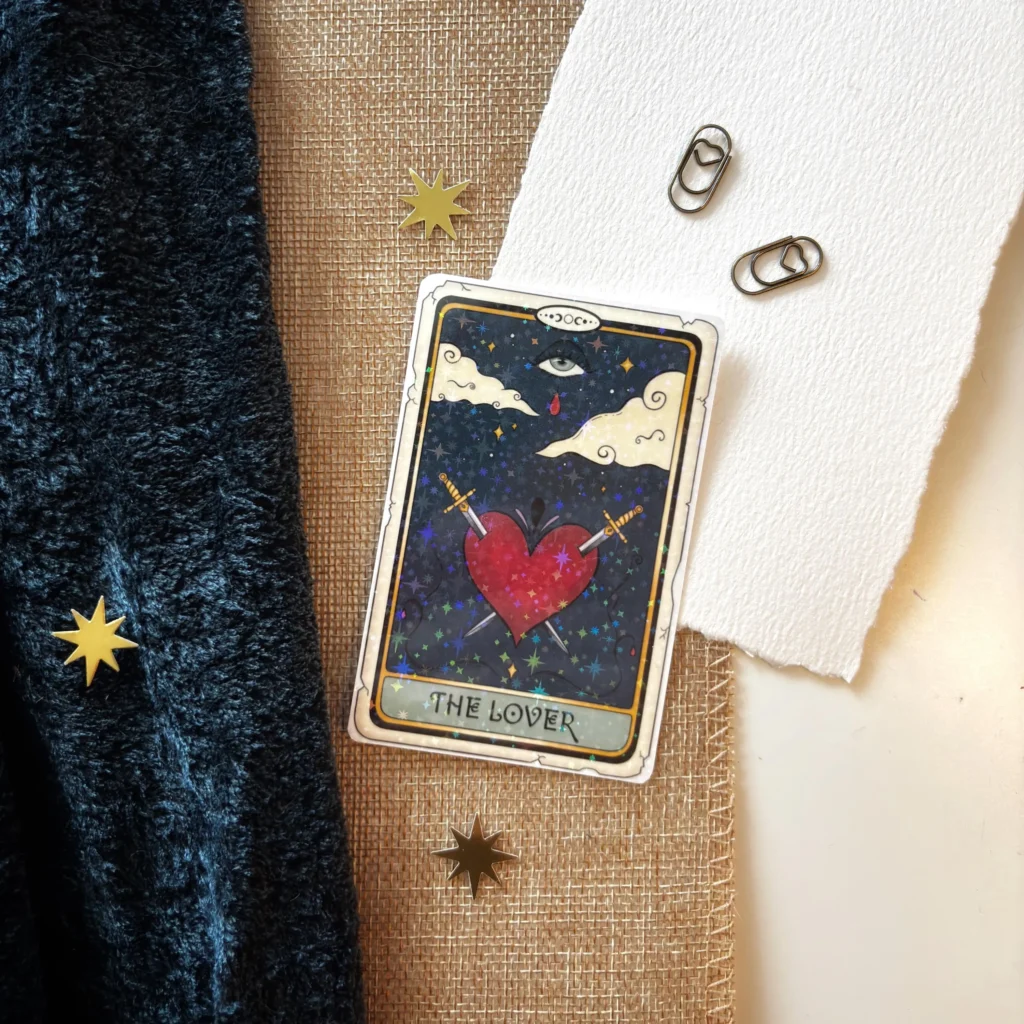 "The Lover" Tarot Card Sticker