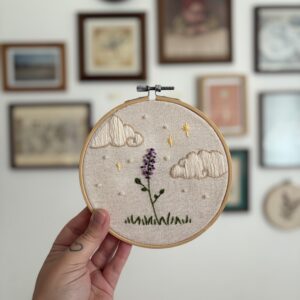 Lavender Sky Embroidery Hoop