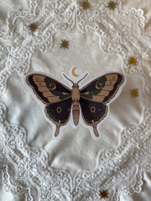 Celestial Luna Moth Sticker